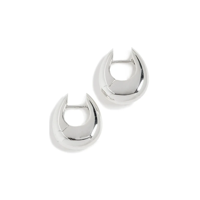 Annika Inez Small Sloping Hinge Hoops Gold One Size