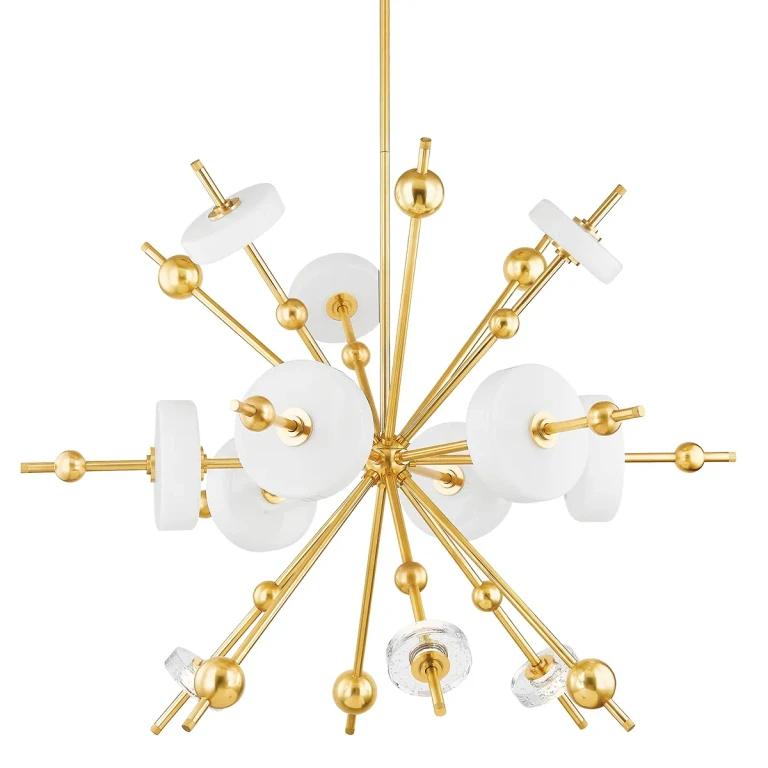 Aged Brass LED Chandelier from the Maynard Collection