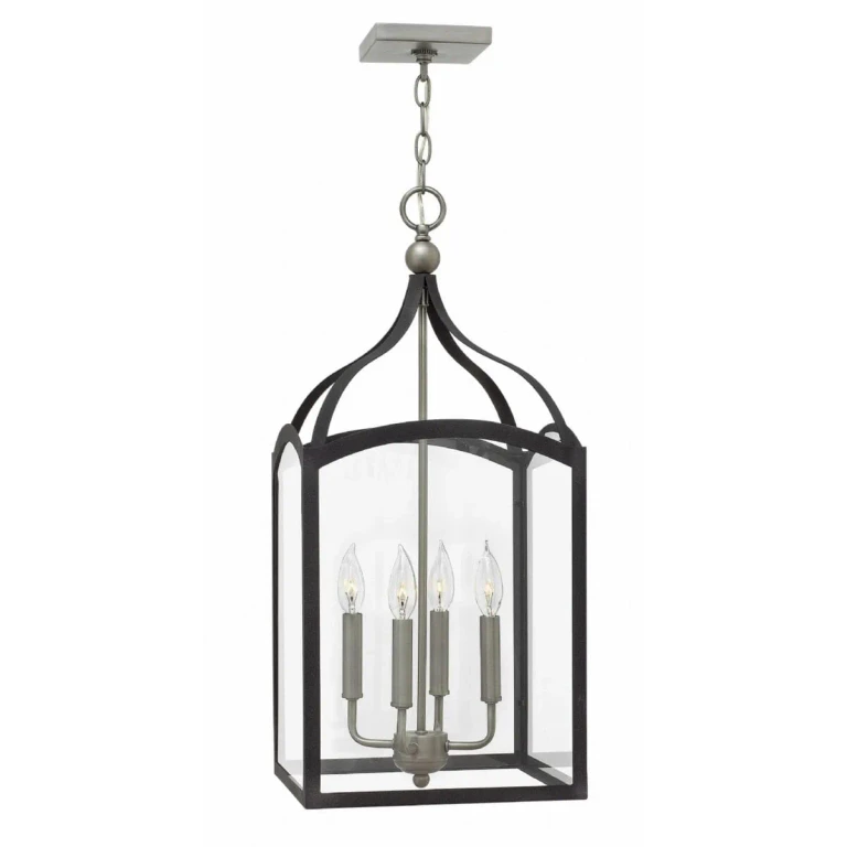 Clarendon 4-Light Pendant In Aged Zinc