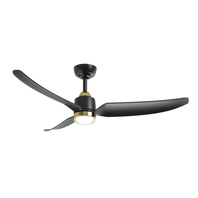 Brushed Gold Matte Black 52" Ceiling Fan from the Hugo Collection