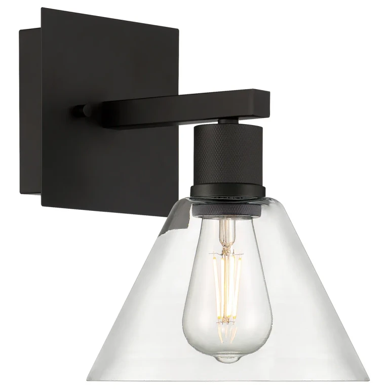 Matte Black LED Wall Sconce from the Port Nine Martini Collection