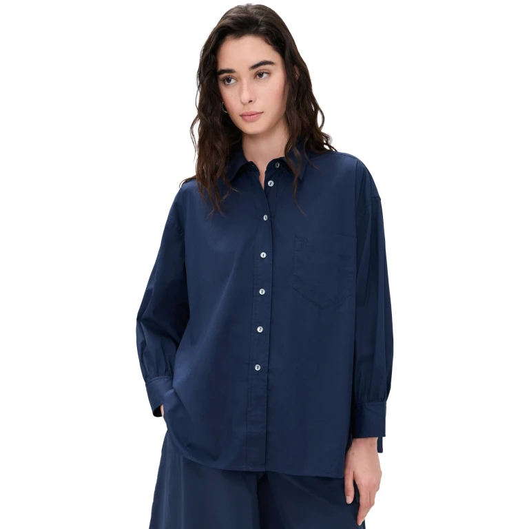 Suzie Kondi Kappa Button Down Shirt Navy S