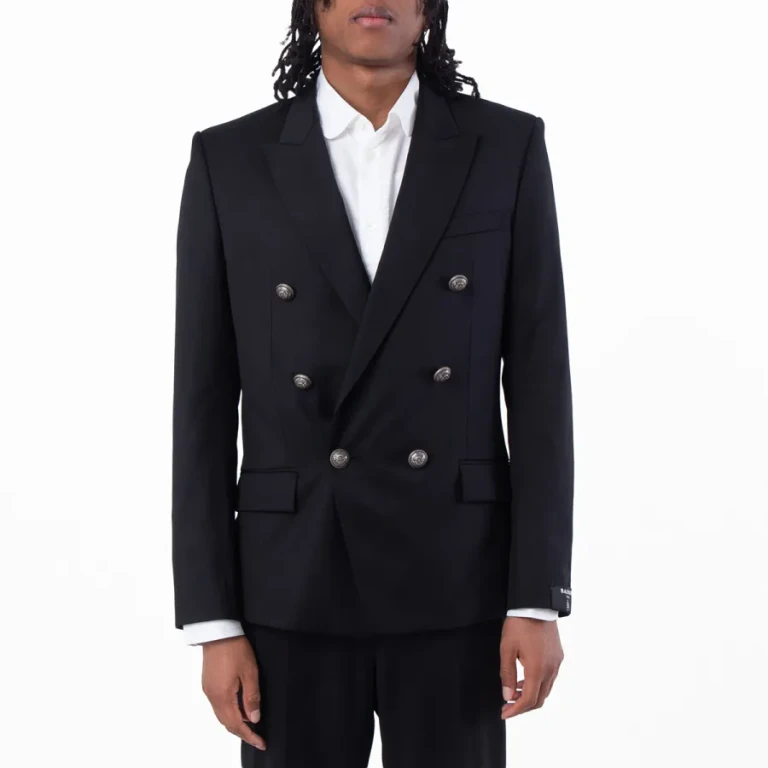 Balmain Double Breasted Tailored Wool Jacket