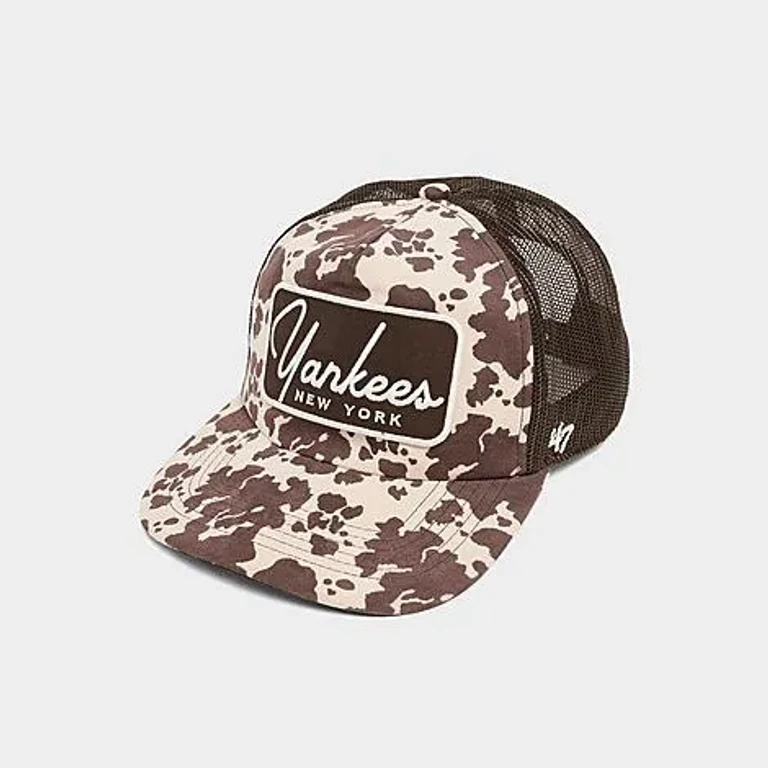 47 Brand '47 New York Yankees MLB Bessie HITCH Trucker Hat in Brown/Cream