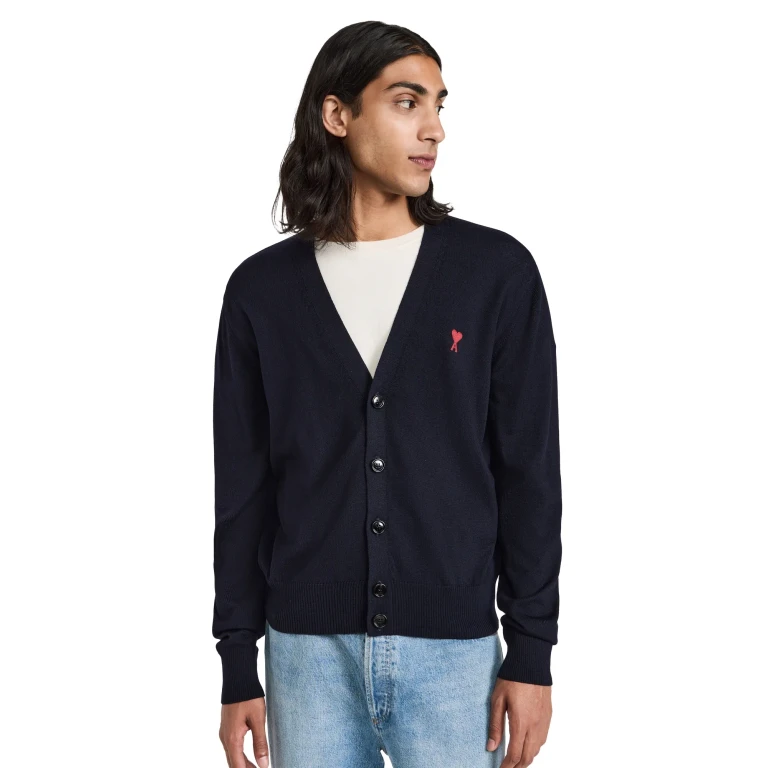 AMI Red ADC Cardigan Night Blue.430 L