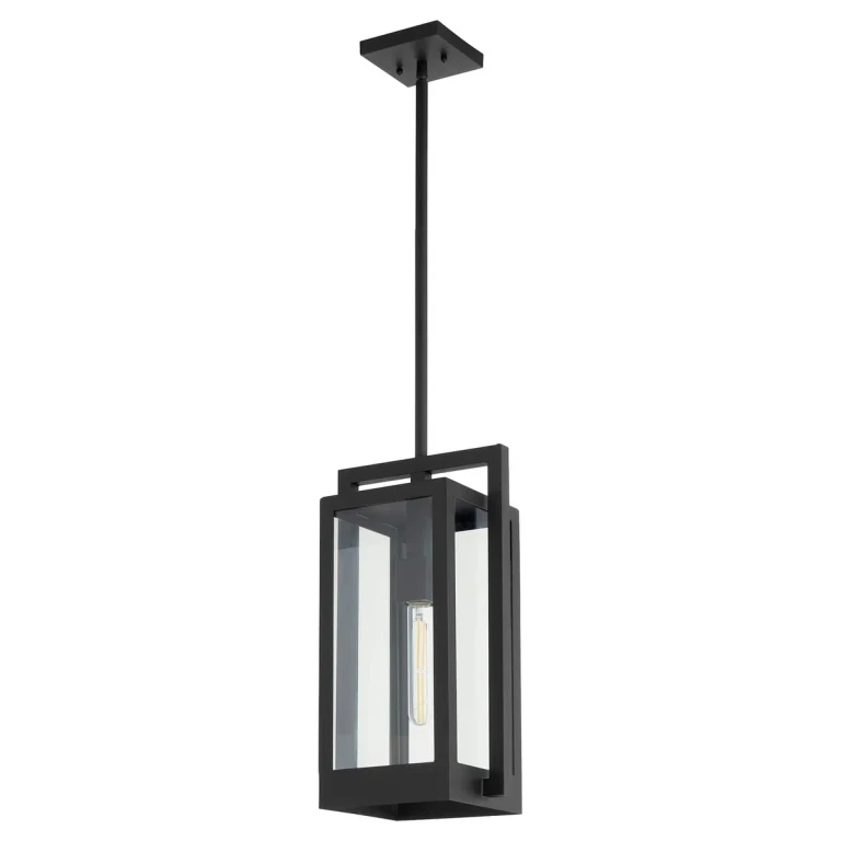 Textured Black One Light Pendant from the Marco Collection