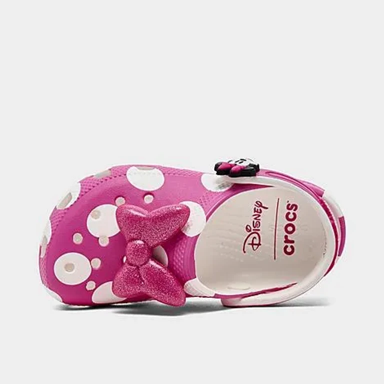 Crocs Kids Toddler x Disney Minnie Mouse Classic Clog Shoes in Pink Size: 4.0