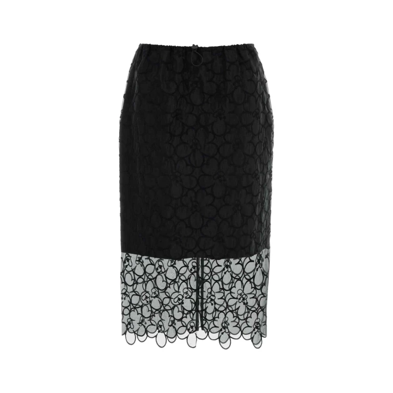 Cecilie Bahnsen Black Cotton Blend Bria Skirt