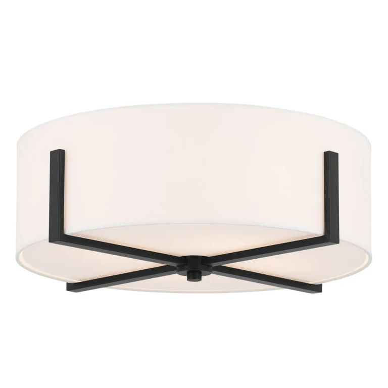 Black Four Light Flush Mount from the Malen Collection