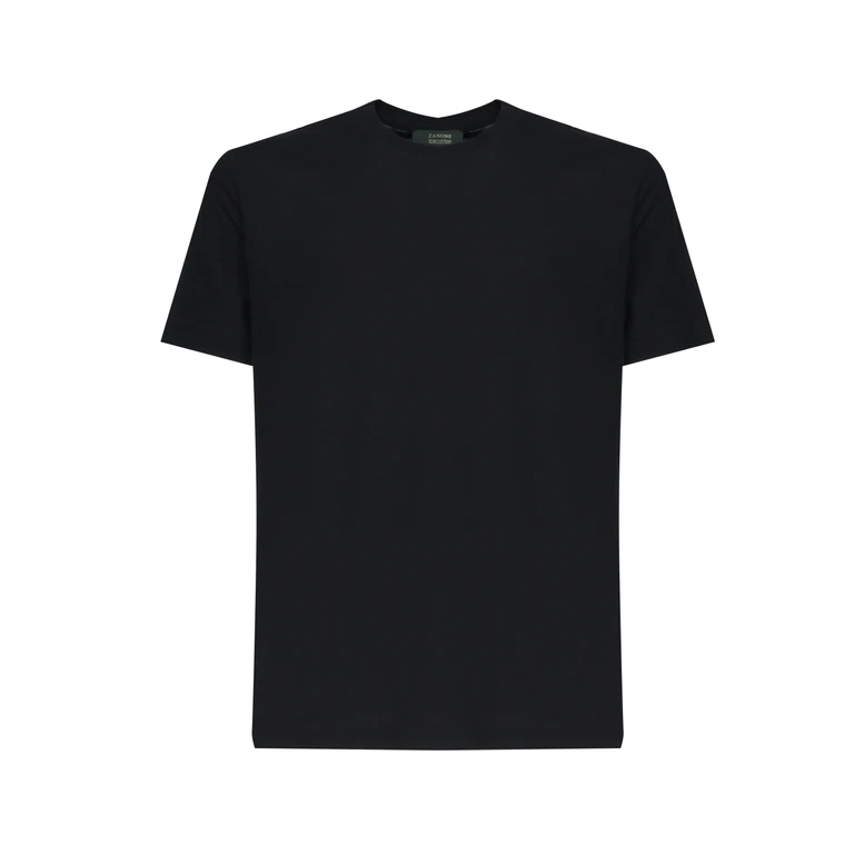 Zanone Blue Cotton T-shirt