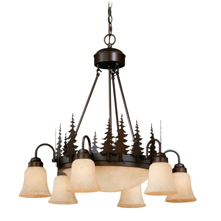 Burnished Bronze Nine Light Chandelier from the Yosemite Collection