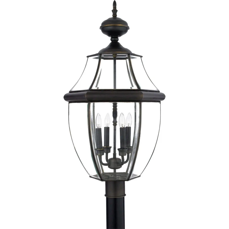 Newbury 4-Light Outdoor Post Mount in Medici Bronze
