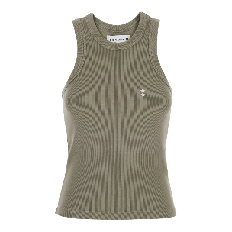 Icon Denim Crew-neck Green Top