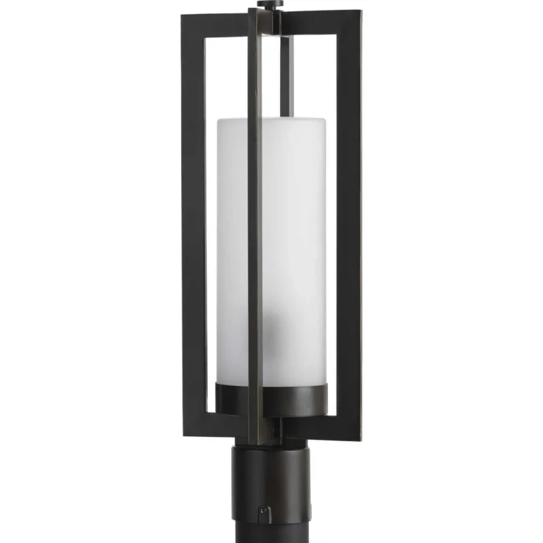 Oil Rubbed Bronze One Light Post Lantern from the Janssen Collection