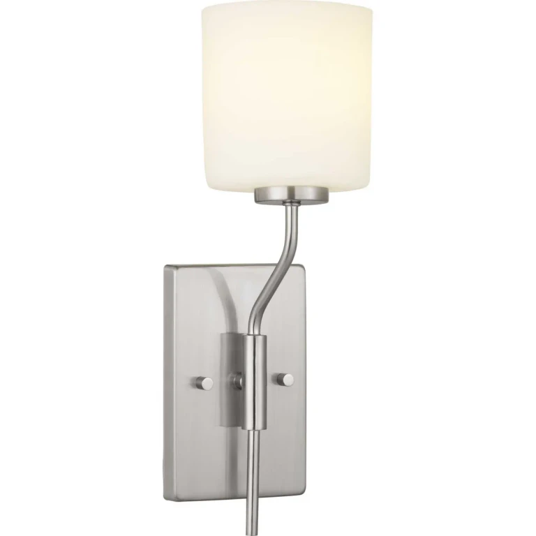 Brushed Nickel One Light Wall Bracket from the Tobin Collection