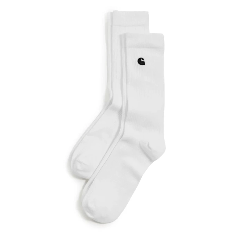 Carhartt WIP Madison Socken 2er-Pack Schwarz/Weiß Einheitsgröße