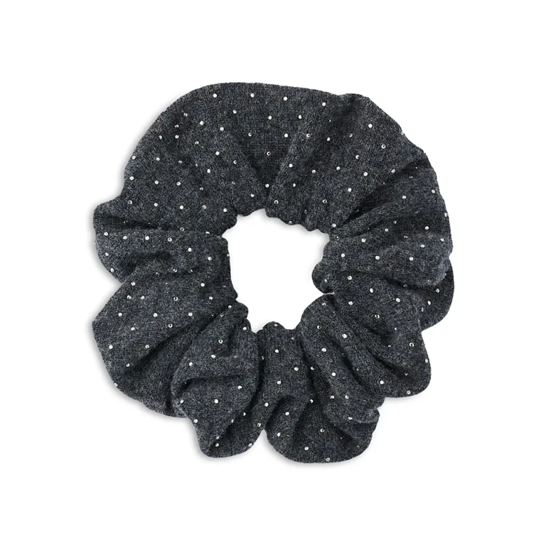 Sandro Rhinestone Knit Scrunchie