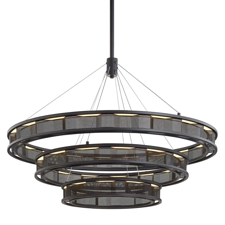 Soft Off Black LED Chandelier from the Fuze Collection