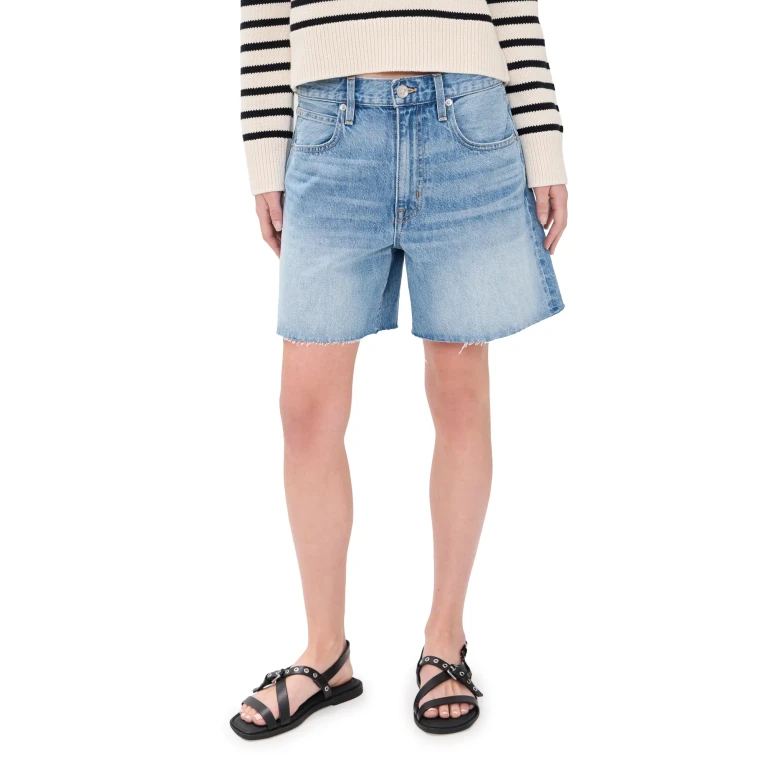 SLVRLAKE Sienna Cut Off Shorts White 24