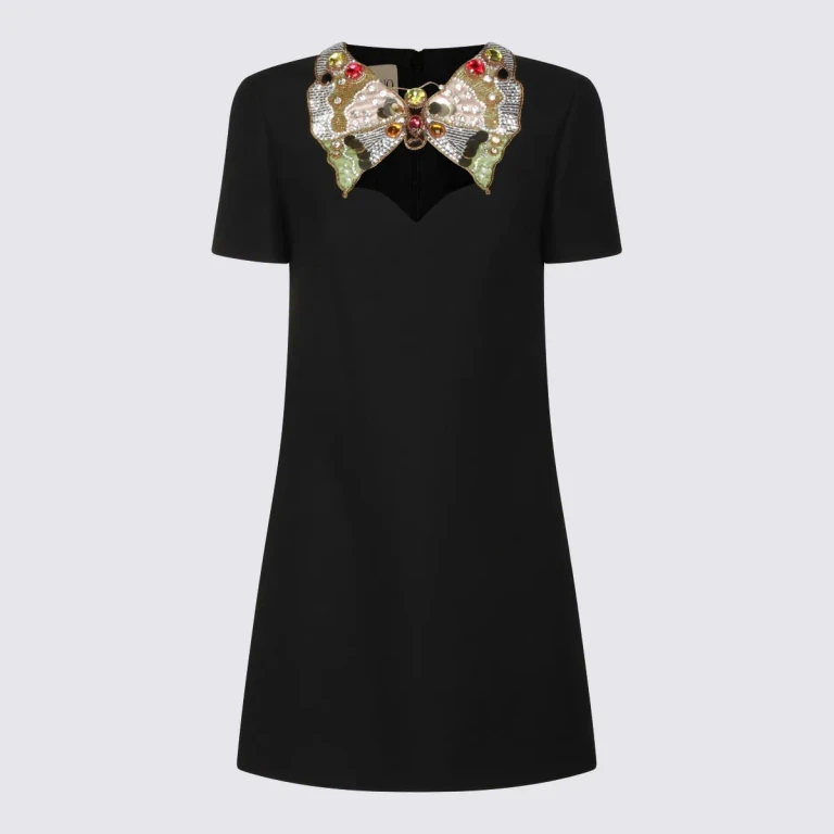 Valentino Black Wool Blend Dress