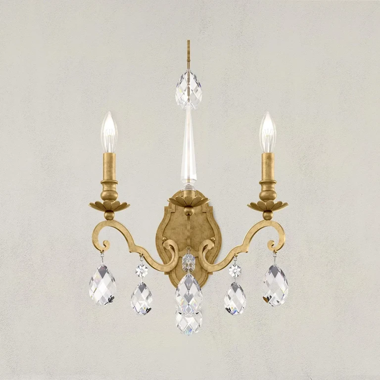 Renaissance Nouveau 2-Light Wall Sconce in Black