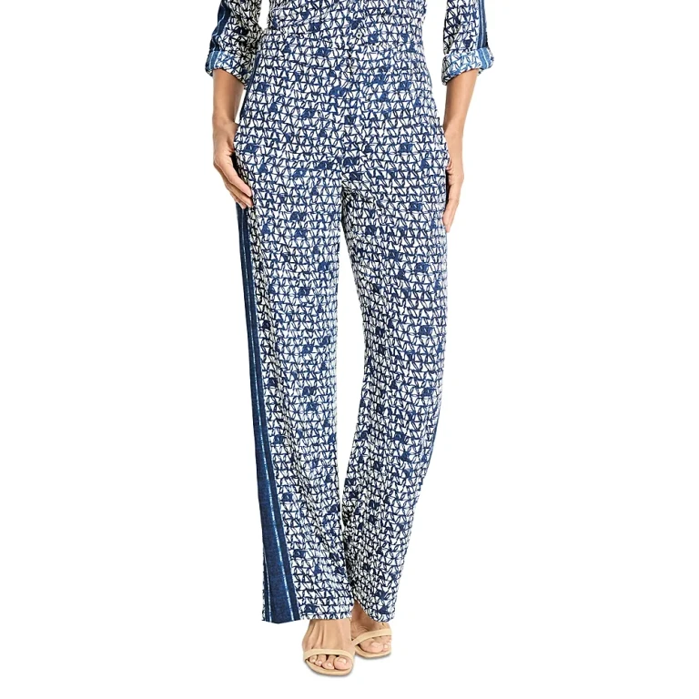 Nic+Zoe Etched Angles Wide Leg Pants
