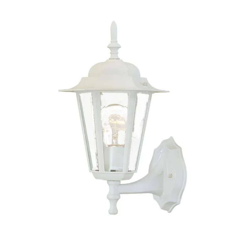 Textured White One Light Wall Sconce from the Camelot Collection