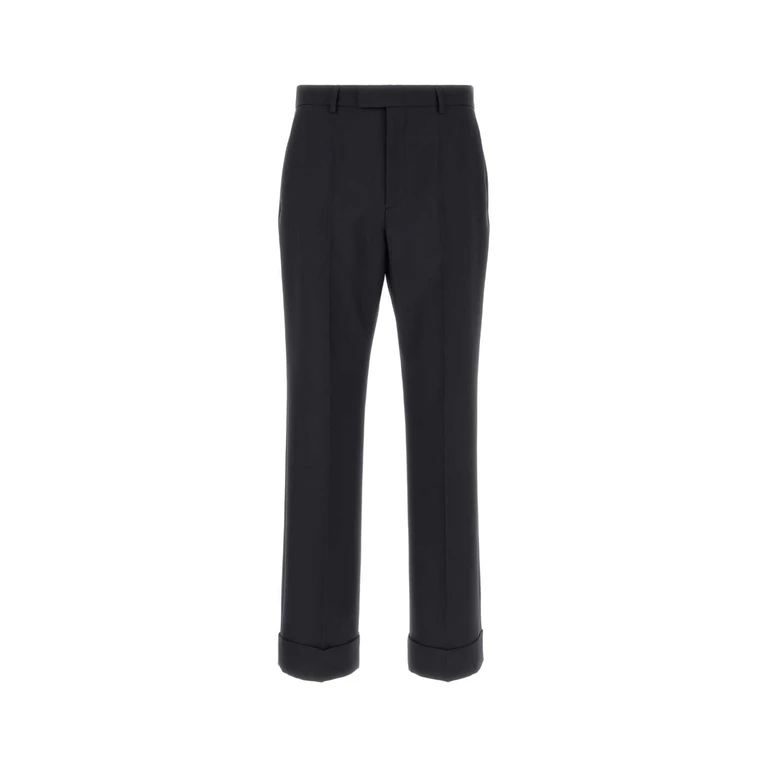 Valentino Garavani 8v3rbn858ej 598 Navy Virgin Wool Pantaloni
