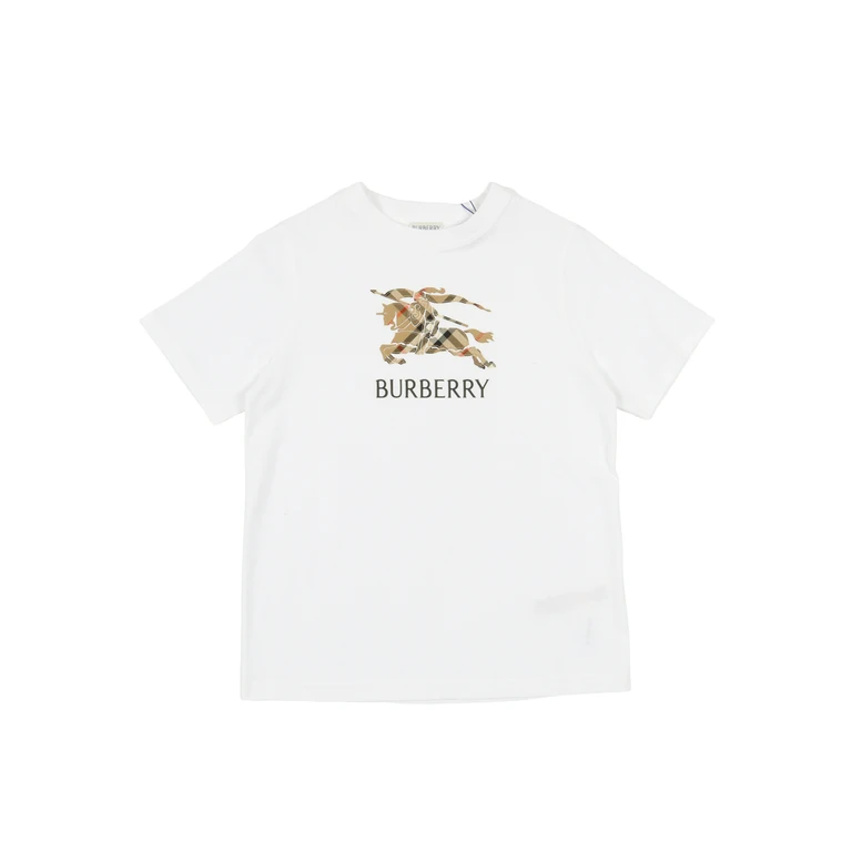 Burberry KID BOY T-SHIRTS White Cotton Short Sleeves T-shirt
