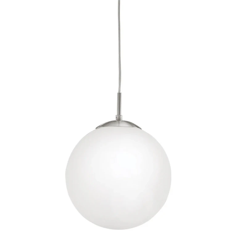 Matte Nickel One Light Pendant from the Rondo Collection