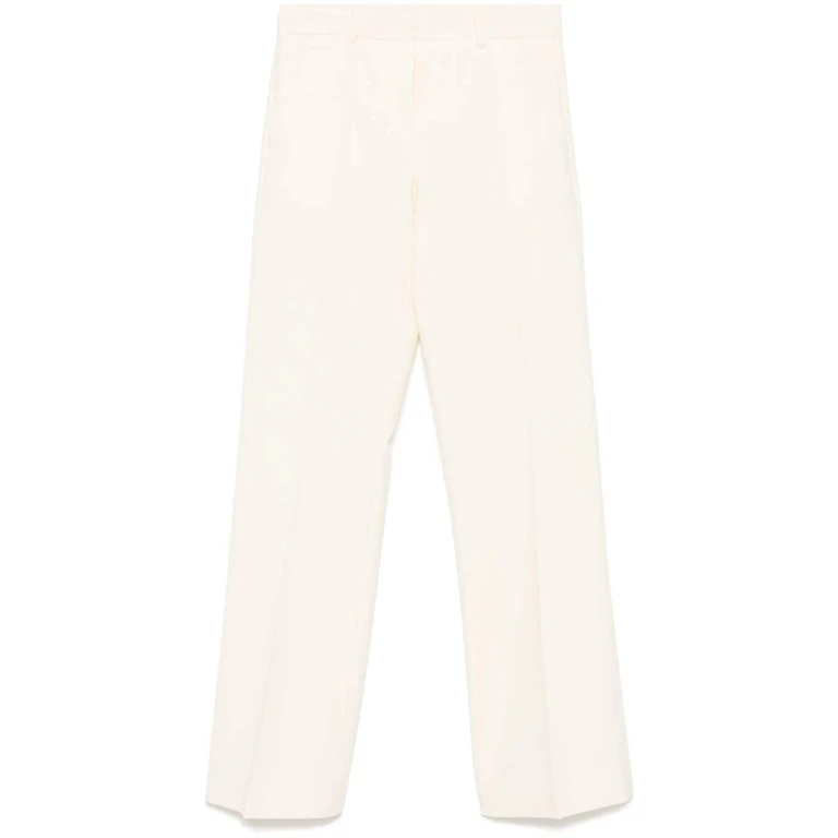 Alberto Biani Trousers White Virgin Wool Elastane - Women