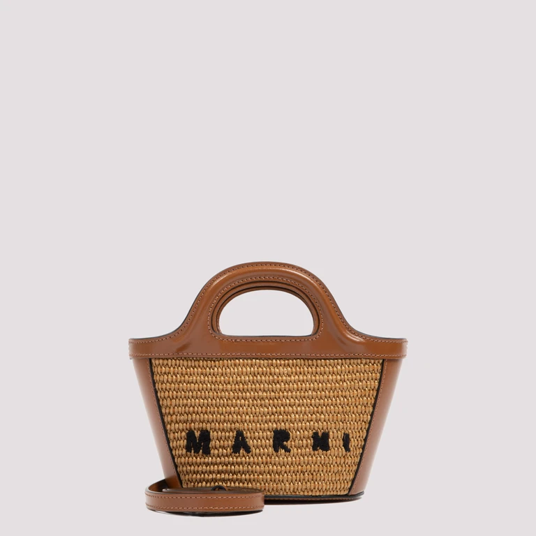 Marni Tropicalia Micro Bag Nude & Neutrals Cotton Polyamide - Women