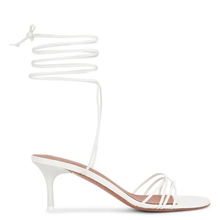 Amina Muaddi Lori Lace Up 60 Sandals