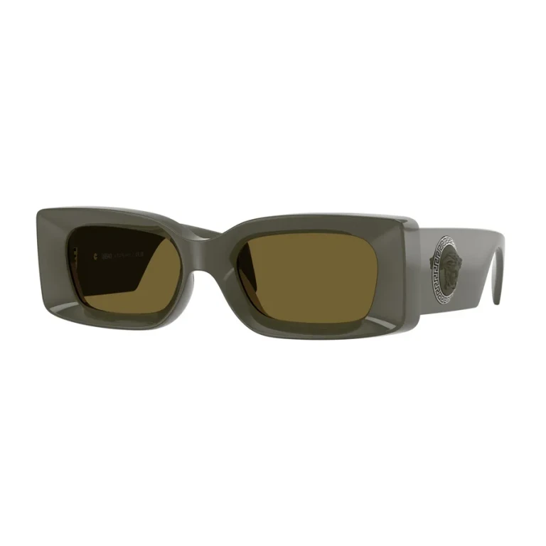 Versace Medusa Dark Brown Rectangular Ladies Sunglasses VE4474U 549173 52