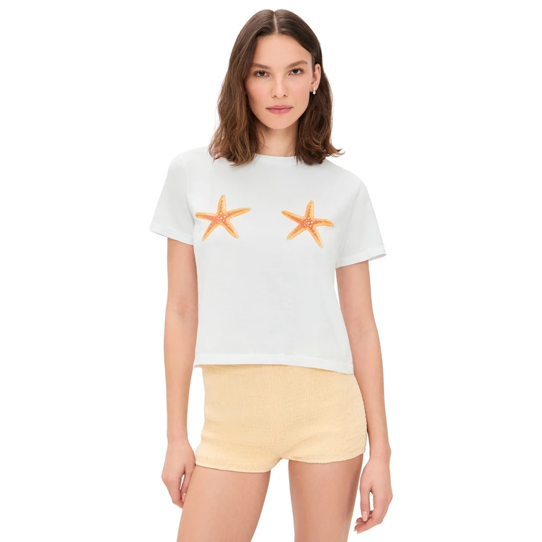 Sunny Somewhere Lucky Starfish Tee White XL