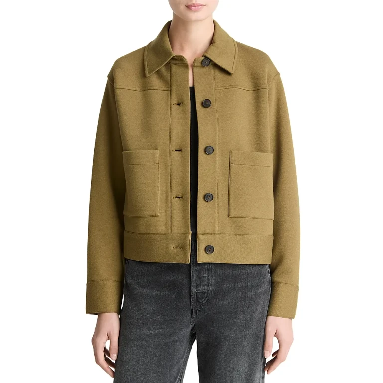 Vince Cropped Patch Pocket Jacket