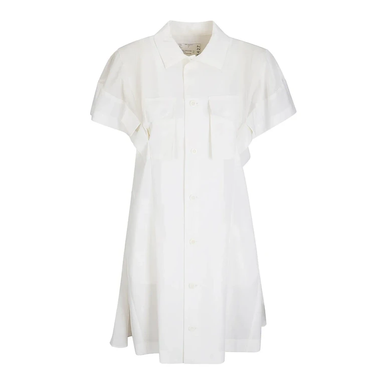 Sacai Robe Courte - Crème