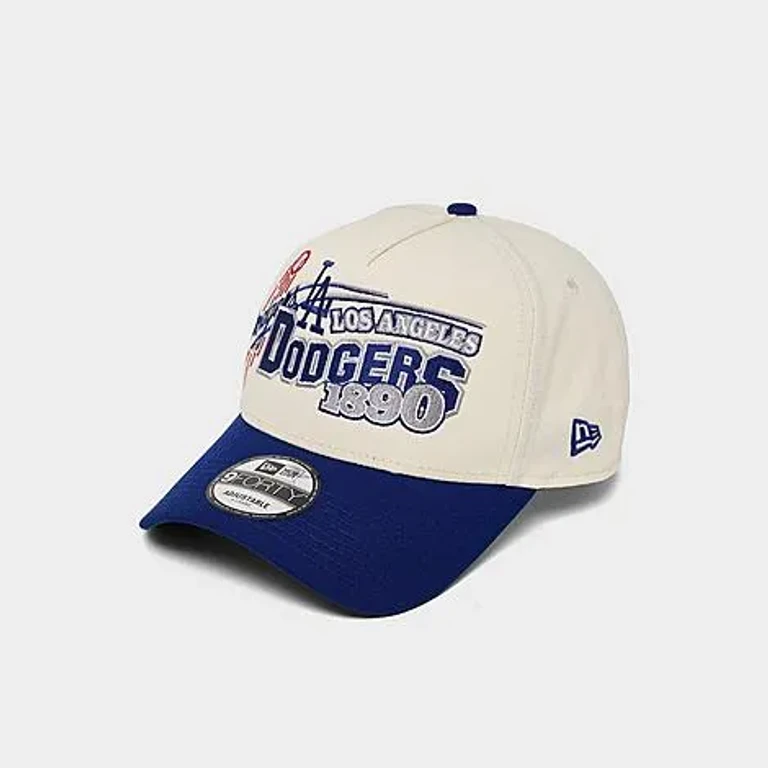 New Era Men's Los Angeles Dodgers MLB Classic 9FORTY A-Frame Snapback Hat in Chrome/Royal