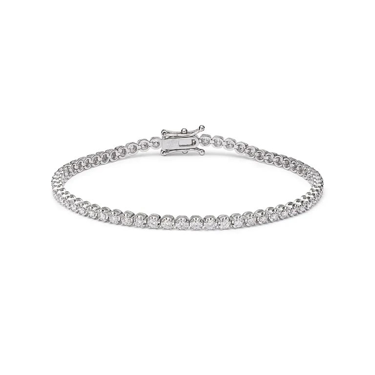 Certified Colorless Diamond Tennis Bracelet in 14K White Gold 2.0 tcw