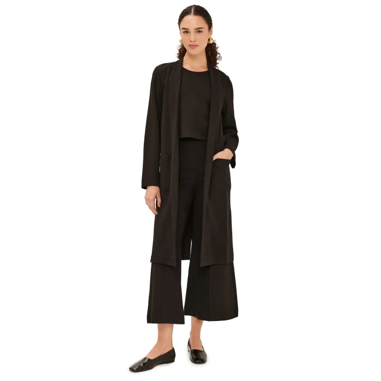 RIPLEY RADER Ponte Knit Smoking Jacket Black XS