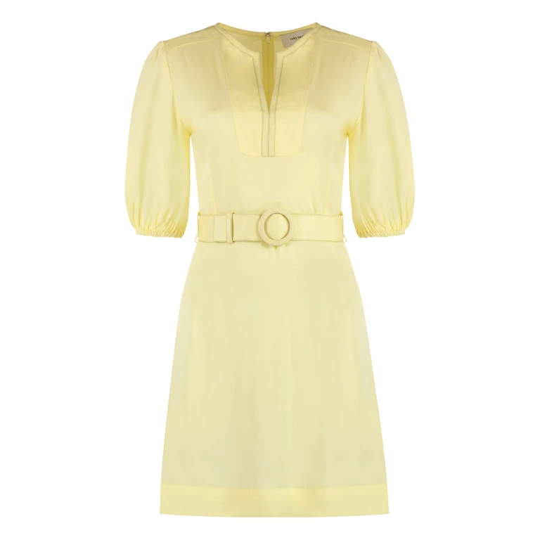 Fabiana Filippi V领系带连衣裙