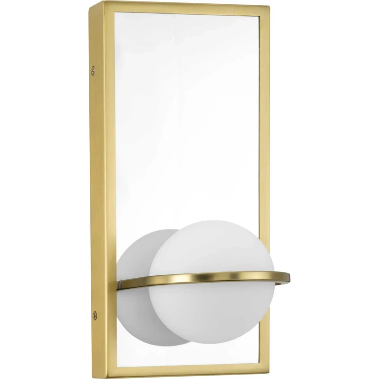 Satin Brass LED Wall Bracket from the Pearl Led Collection