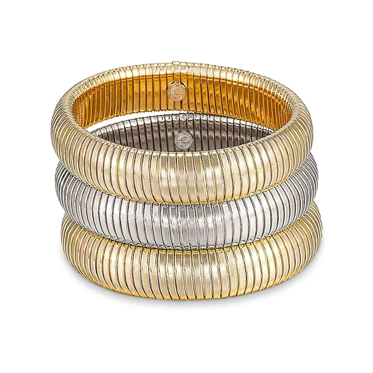 Ettika Flex Snake Chain Stretch Bracelet, Set of 3