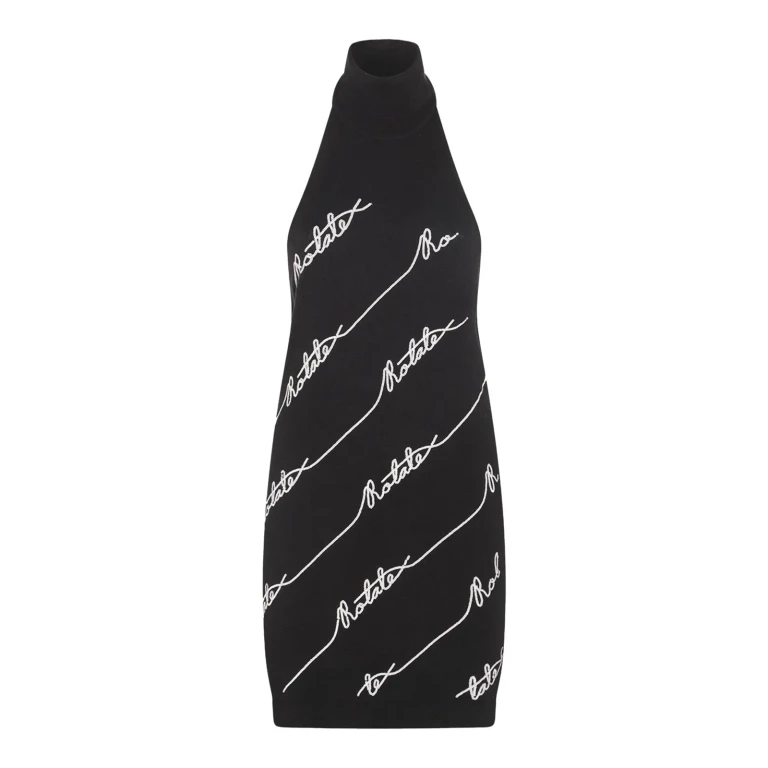 Rotate Birger Christensen Robe Au Genou - Noir