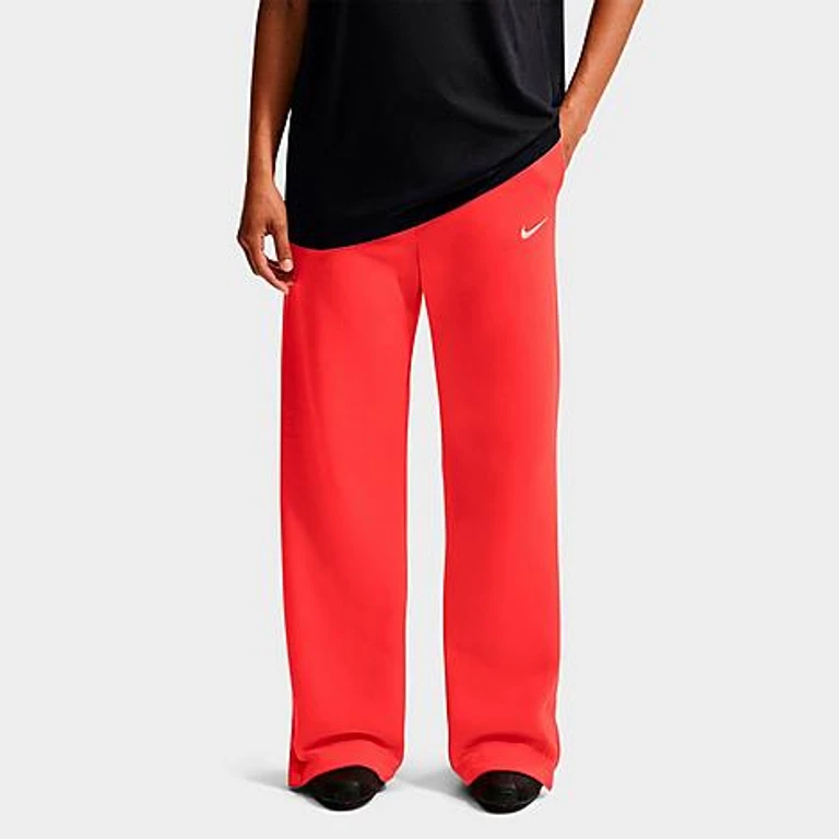 Nike Women's Sportswear Phoenix Fleece Wide-Leg Sweatpants in Light Crimson/Sail Size: XS