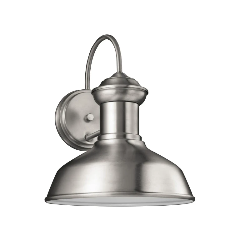 Satin Aluminum One Light Outdoor Wall Lantern from the Fredricksburg Collection