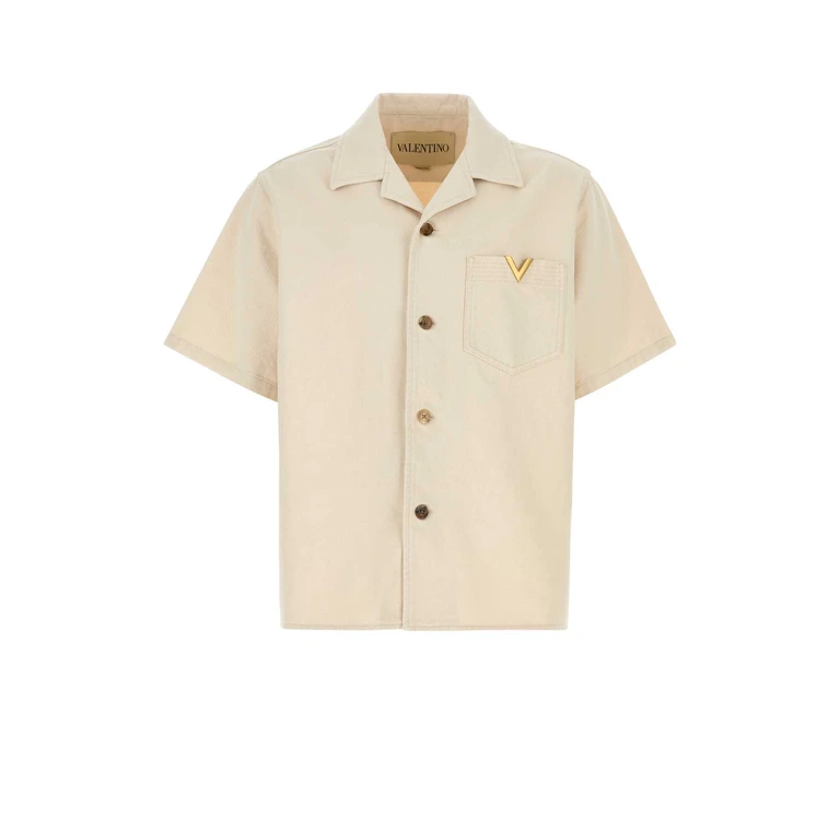 Valentino Garavani Sand Denim Shirt Avorio Cotton Camicie - Men