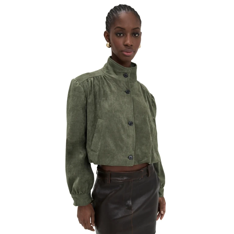 Lioness Luminous Faux Suede Jacket Safari XXL