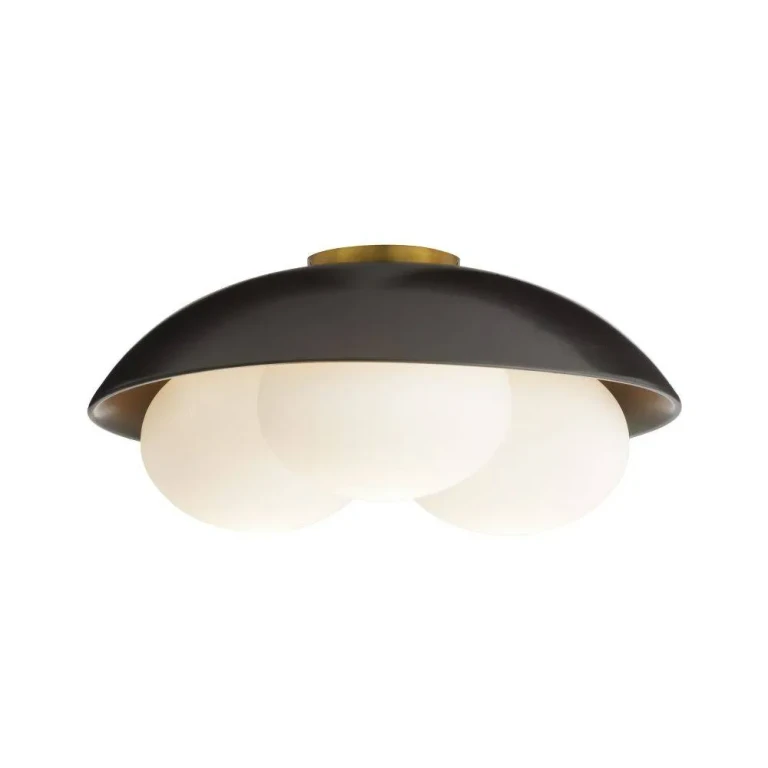 Matte Black Flush Mount from the Glaze Collection