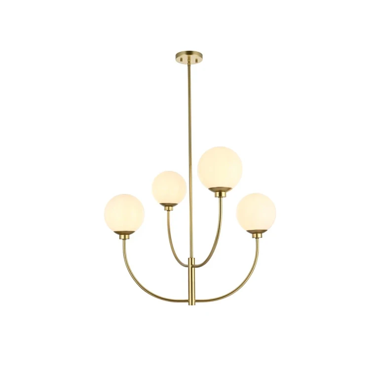 Brass Four Light Chandelier from the Nyomi Collection